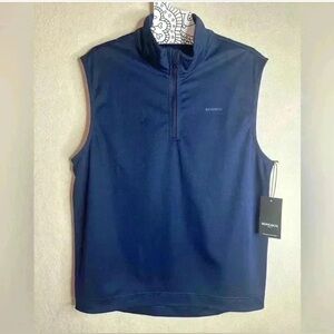 Bonobos golf vest slim fit navy size small NWT